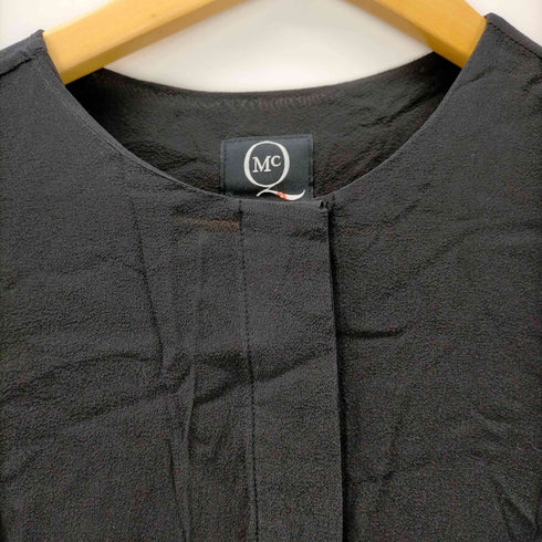 アレキサンダーマックイーン Alexander McQueen シルク ハーフボタン ワンピース ひざ丈 長袖 IT36 黒 ブラック /DF ■OS レディース レディース JPN:36