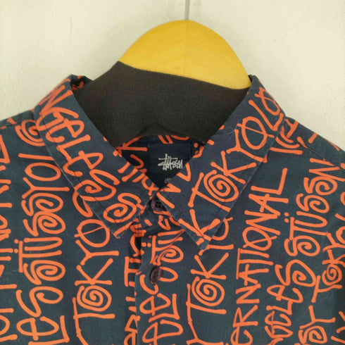 ステューシー Stussy 総柄 L/S シャツ メンズ import:L