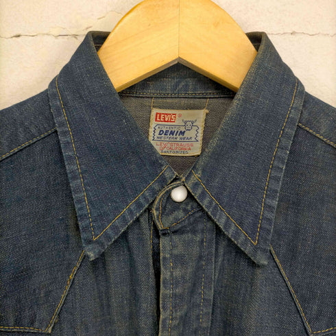 リーバイス Levis 50S ショートホーンタグ デニムウエスタンシャツ DOT SNAPPERボタン メンズ