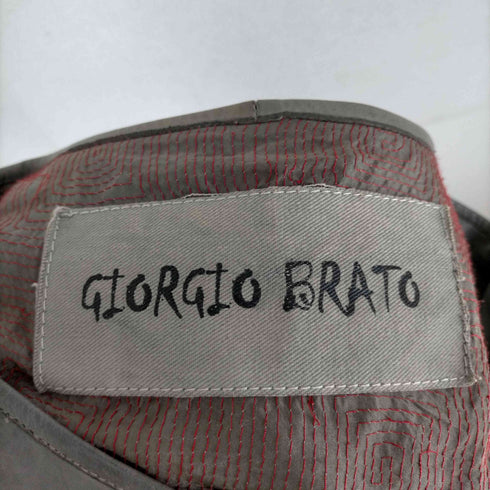 ジョルジオブラット Giorgio Brato ラムレザーノーカラージャケット レディース