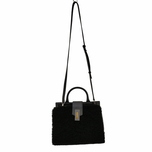 マークジェイコブス MARC JACOBS MARC JACOBS WESTEND SHRL SMALL TOP HANDLE ハンドバッグ ワンハンドル ショルダーバッグ 2way ボア レザー 黒 ブラック M0009583 /YO20 レディース レディース