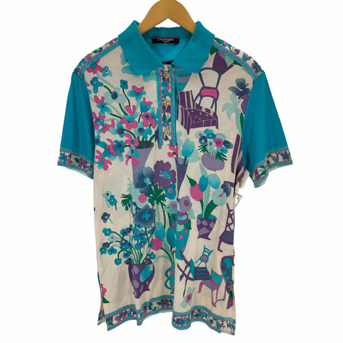 レオナール LEONARD 総柄ポロシャツ レディース JPN:M