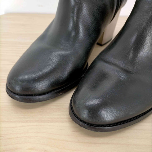 ジミーチュウ JIMMY CHOO ブーツ サイドジップ チャンキーヒール ショート レザー レディース JPN:24
