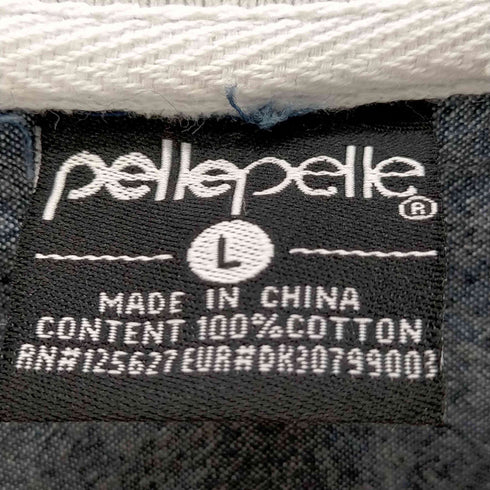 ペレペレ pelle pelle 刺繍 コットン 長袖ポロシャツ メンズ import:L