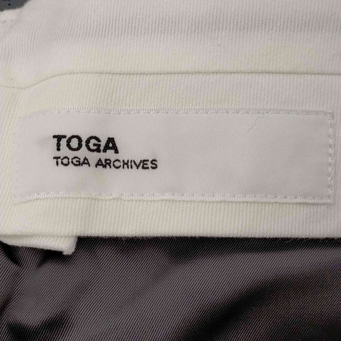 トーガアーカイブス TOGA ARCHIVES 異素材パッチワークパンツ テーパード ジップフライ ウール 36 グレー 紺 キャメル /BD ■OS レディース レディース JPN:36