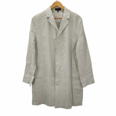 セオリー theory 19SS Eco Crunch Wash Overlay B | チェスターコート スプリングコート ロング リネン S ライトグリーン /AO ■OS レディース レディース JPN:S