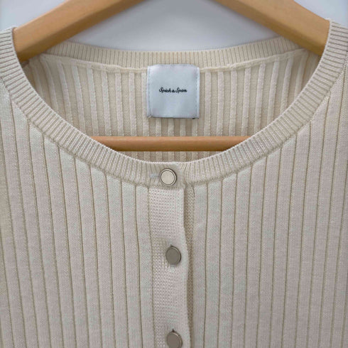 スピックアンドスパン Spick and Span 22AW RIBニットワンピース ロング 長袖 ウール混 アイボリー /DO ■OS レディース レディース