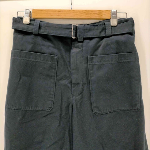 ドゥロワー Drawer ウェポンパンツ ワイド ジッパーフライ コットン 40 紺 ネイビー /DO ■OS レディース レディース JPN:40