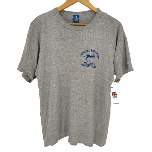 チャンピオン Champion 90s USA製 STATEN ISLAND カレッジクルーネックTシャツ メンズ import:XL