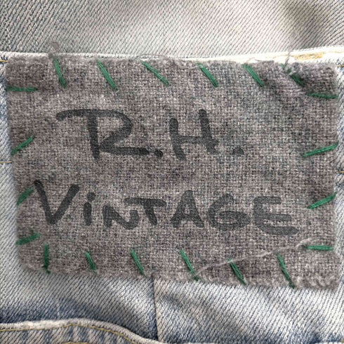ロンハーマンヴィンテージ R.H.VINTAGE R.H.vintage デニムパンツ ジーンズ ダメージ加工 USED加工 ボタンフライ S 水色 ライトブルー /DF ■OS レディース レディース JPN:S