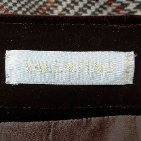 ヴァレンティノ Valentino VALENTINO ウールチェックスカート ミモレ丈 ロング タイト 8 ベージュ マルチカラー /DO ■OS ■SH レディース レディース 8