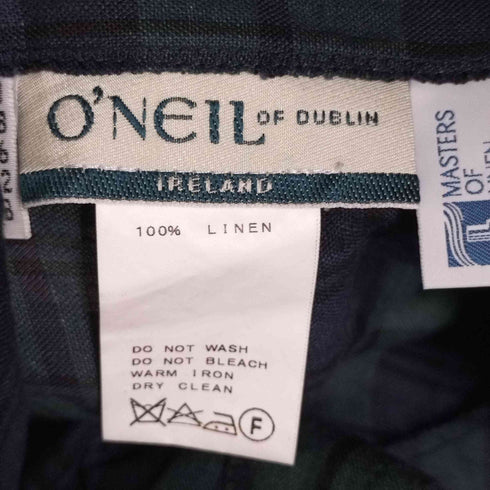 オニールオブダブリン ONEIL OF DUBLIN アイルランド製 タータンチェック リネンラップスカート レディース GB:10