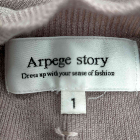 アルページュストーリー Arpege story 22AW 袖コンシャスニットワンピース ロング 長袖 1 スモークピンク /HK ■OS レディース レディース JPN:1