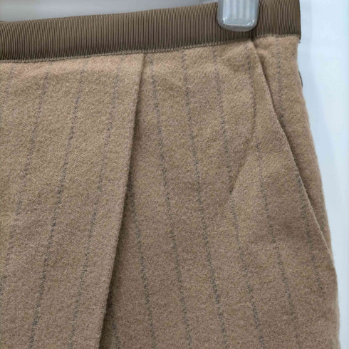 サカイラック sacai luck 裾レースウール混ストライプスカート ロング ラップ 1 茶 ブラウン /MY ■OS レディース レディース JPN:1