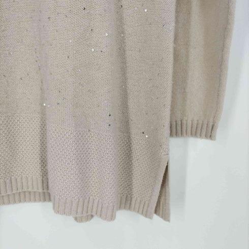マックスマーラステュディオ MAX MARA STUDIO スパンコール装飾 ウールカシミヤクルーネックニット セーター レディース JPN:S