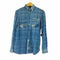 ポロラルフローレン POLO RALPH LAUREN RELAXED FIT リペア加工 L/S チェックデニムシャツ メンズ import:S