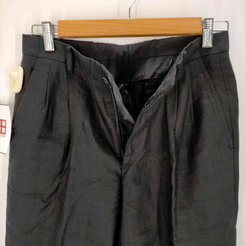 イッセイミヤケメン ISSEY MIYAKE MEN 11SS ブラックリネン2タックスラックス メンズ JPN:1