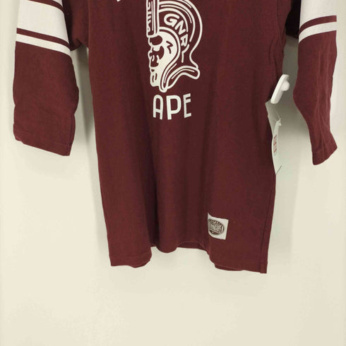 アベイシングエイプ A BATHING APE ロゴプリント フットボール Tシャツ メンズ JPN:M