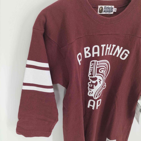 アベイシングエイプ A BATHING APE ロゴプリント フットボール Tシャツ メンズ JPN:M