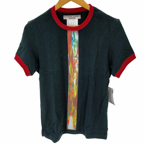 キャサリンハムネットロンドン KATHARINE HAMNETT LONDON フロントプリントリンガーtシャツ メンズ JPN:M