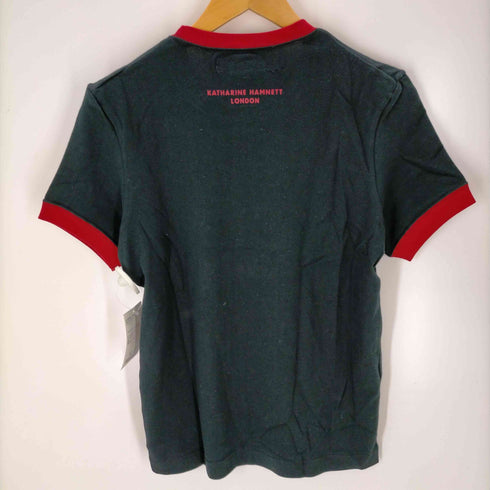 キャサリンハムネットロンドン KATHARINE HAMNETT LONDON フロントプリントリンガーtシャツ メンズ JPN:M