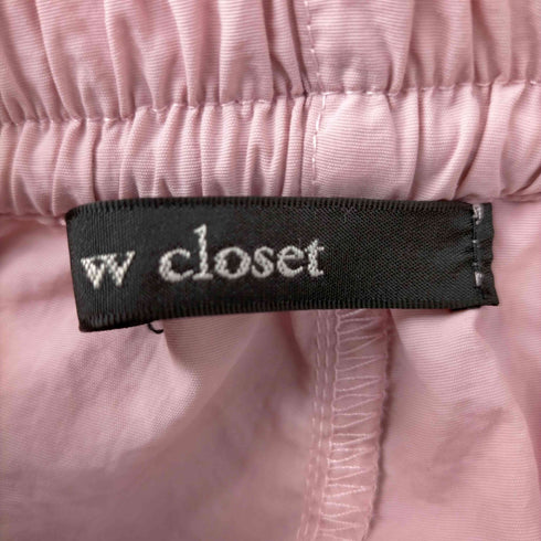 ダブルクローゼット w closet 切替イージーカーゴパンツ レディース FREE