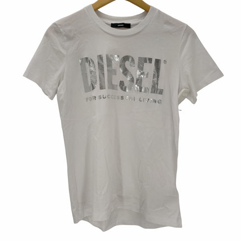 ディーゼル DIESEL コットンジャージー メタリックロゴ S/S Tシャツ レディース import:S