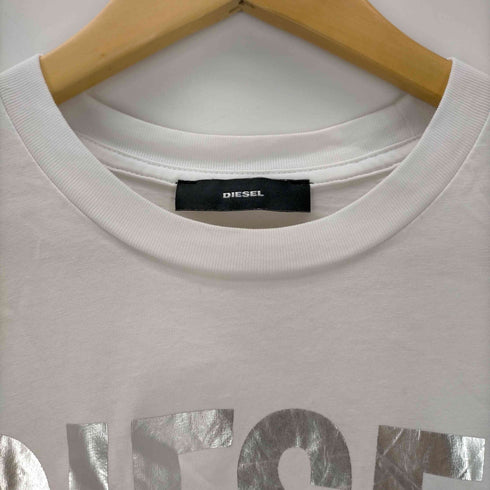 ディーゼル DIESEL コットンジャージー メタリックロゴ S/S Tシャツ レディース import:S