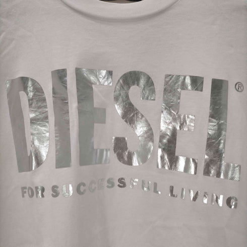 ディーゼル DIESEL コットンジャージー メタリックロゴ S/S Tシャツ レディース import:S