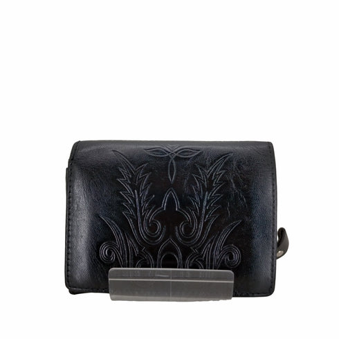 キャサリンハムネットロンドン KATHARINE HAMNETT LONDON 型押し 2つ折り l字ジップ レザー財布 メンズ