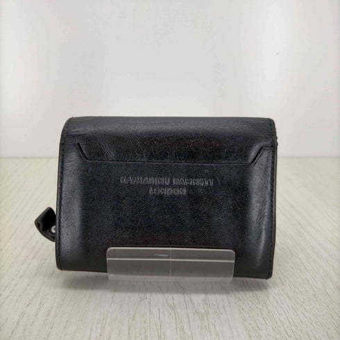 キャサリンハムネットロンドン KATHARINE HAMNETT LONDON 型押し 2つ折り l字ジップ レザー財布 メンズ