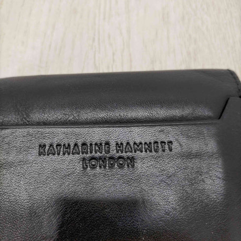 キャサリンハムネットロンドン KATHARINE HAMNETT LONDON 型押し 2つ折り l字ジップ レザー財布 メンズ