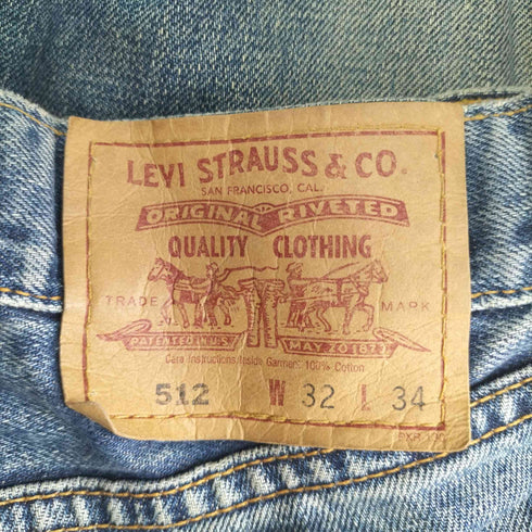 リーバイス Levis 90s 512 フィリピン製 ジップフライデニムパンツ リーバイス メンズ 32X34