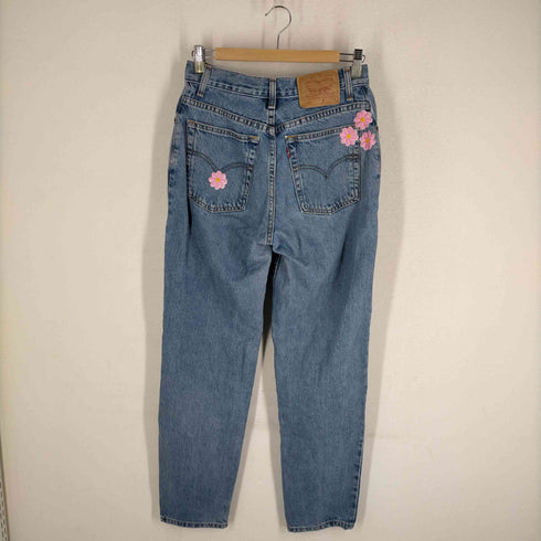 リーバイス Levis ボタン裏218M 550 刺しゅうカスタム ワイドテーパードデニムパンツ レディース m