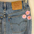 リーバイス Levis ボタン裏218M 550 刺しゅうカスタム ワイドテーパードデニムパンツ レディース m