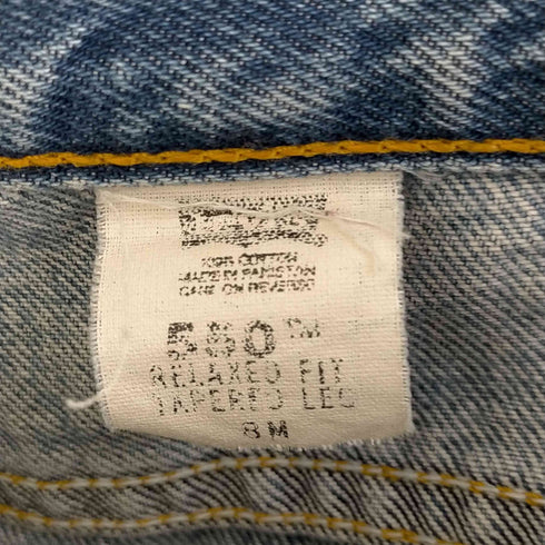 リーバイス Levis ボタン裏218M 550 刺しゅうカスタム ワイドテーパードデニムパンツ レディース m