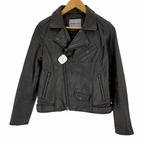 アヴィレックス AVIREX BELLE COW DOUBLE RIDERS JACKET カウ ダブル ライダース ジャケット 革ジャン レザー 牛革 レディース import:L