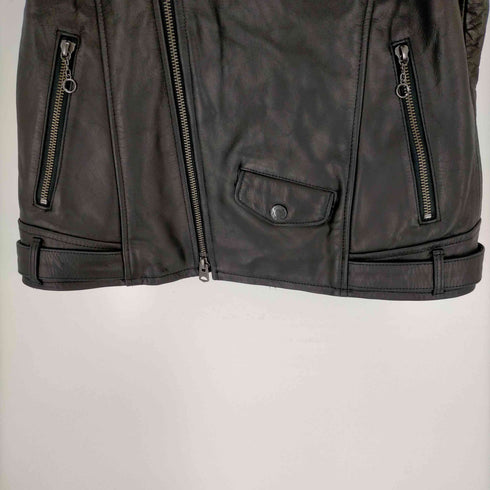 アヴィレックス AVIREX BELLE COW DOUBLE RIDERS JACKET カウ ダブル ライダース ジャケット 革ジャン レザー 牛革 レディース import:L