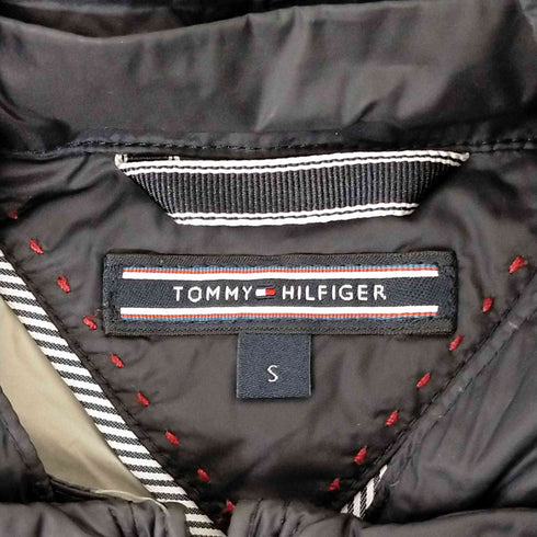 トミーヒルフィガー TOMMY HILFIGER ダウンジャケット フード ジップアップ ロゴ ナイロン レディース JPN:S