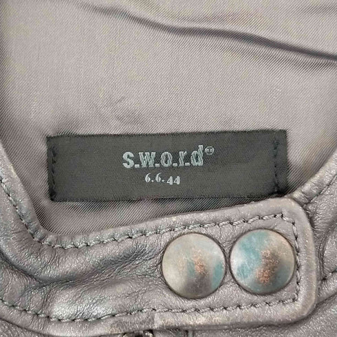 スウォード S.W.O.R.D. ライダースジャケット シングル レザー 羊革 レディース JPN:XS