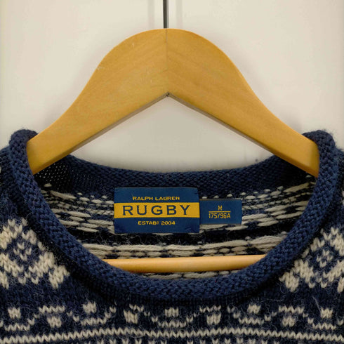 ラグビーラルフローレン Rugby Ralph Lauren ニット セーター 長袖 総柄 ウール メンズ JPN:M