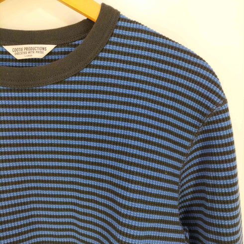クーディプロダクション cootie productions Waffle Thermal Border L/S Tee ワッフル サーマル ボーダー L/S Tシャツ メンズ JPN:L