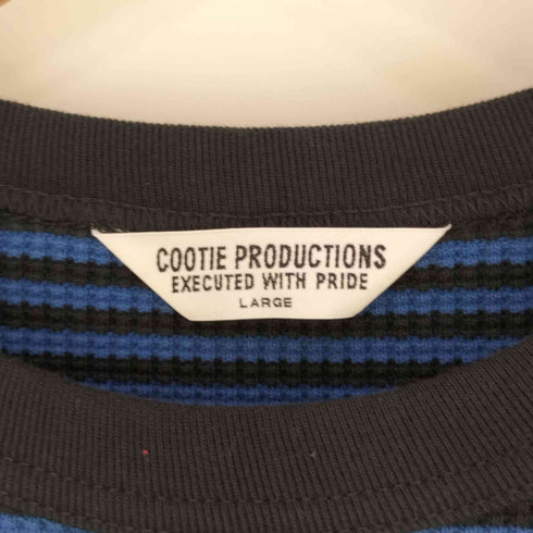 クーディプロダクション cootie productions Waffle Thermal Border L/S Tee ワッフル サーマル ボーダー L/S Tシャツ メンズ JPN:L