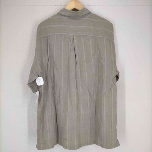 ヴァンヒューゼン VAN HEUSEN WASHABLE LINEN ストライプシャツ メンズ JPN:M