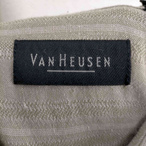 ヴァンヒューゼン VAN HEUSEN WASHABLE LINEN ストライプシャツ メンズ JPN:M