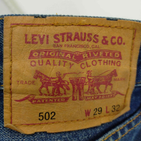 リーバイス Levis ペンキ リペア加工 ジッパーフライデニムパンツ 502 メンズ 29/32