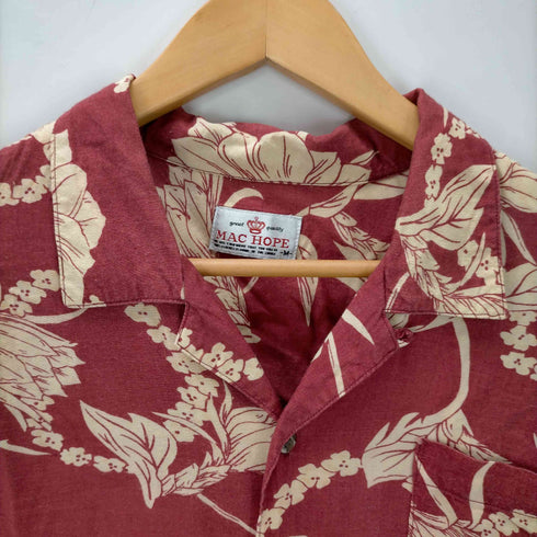 マックホープ MAC HOPE S/S 花柄アロハシャツ メンズ JPN:M