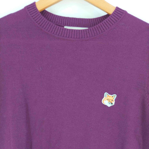 メゾンキツネ MAISON KITSUNE メゾンキツネ FOX HEAD PATCH フォックス ヘッドパッチ ウール クルーネックニット レディース JPN:S