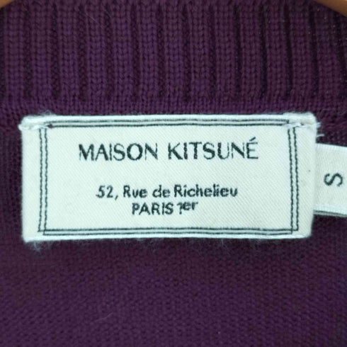 メゾンキツネ MAISON KITSUNE メゾンキツネ FOX HEAD PATCH フォックス ヘッドパッチ ウール クルーネックニット レディース JPN:S