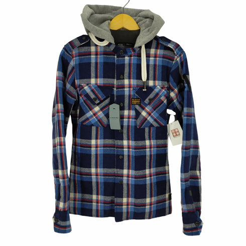 ジースターロー G-STAR RAW フーデッドチェックジャケット メンズ JPN:S